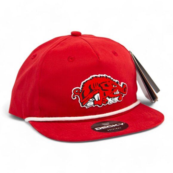 Arkansas Razorbacks Slobbering Hog 3D Classic Rope Hat- Red/ White - Picture 2 of 3